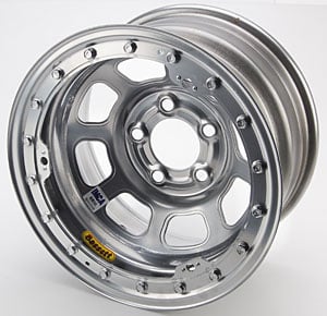 Silver IMCA D-Hole Beadlock Wheel Size: 15" x 8"