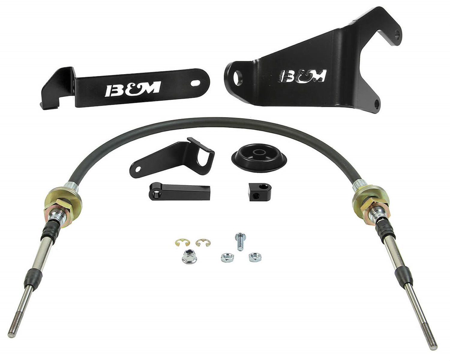 B&M 80899: Heavy-Duty Transfer Case Shift Cable | 2007-2018 Jeep Wrangler JK  | NP241 or NP241OR Transfer Case | Improves Shift Reliability | 37 in.  Length | .425 in. Diameter | 1/4