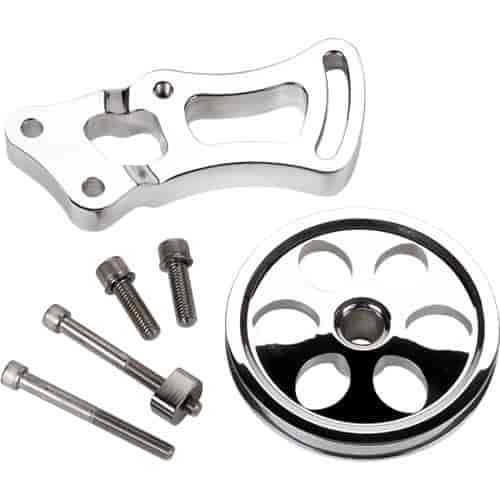 Power Steering Bracket & Pulley Small Block Chevy with Short Water Pump