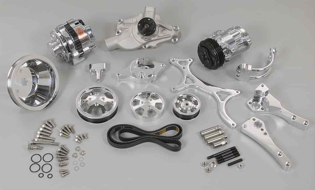 Tru Trac Premium Serpentine Kit SB-Ford with Power Steering, with A/C Includes: