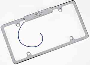 Billet License Plate Frame Chevy Bow Tie recessed