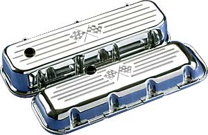 Big Block Valve Covers - Tall Checkered Flags