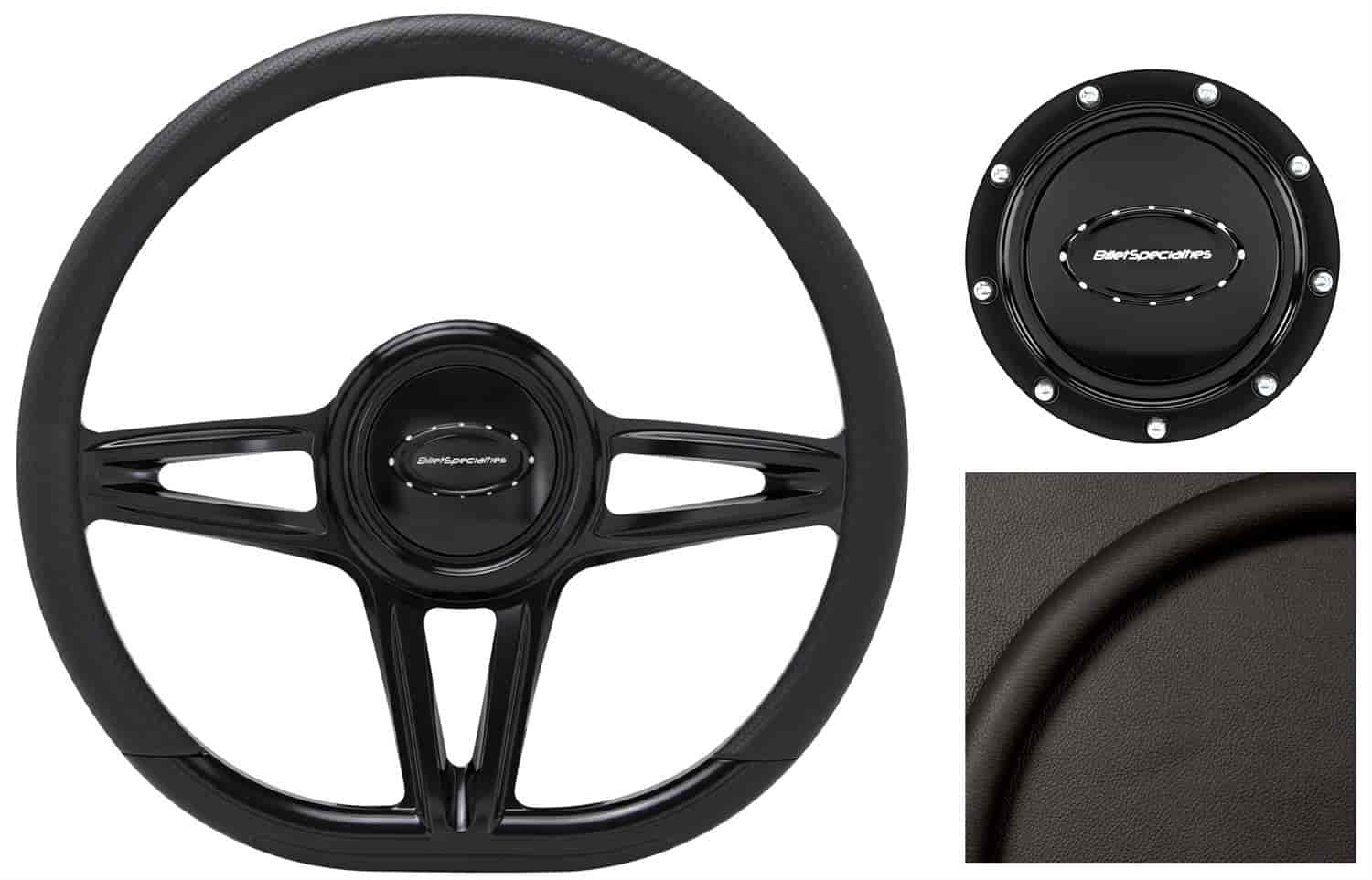 Aluminum D-Shaped Collection 14 in. "Victory" Series Steering Wheel Kit