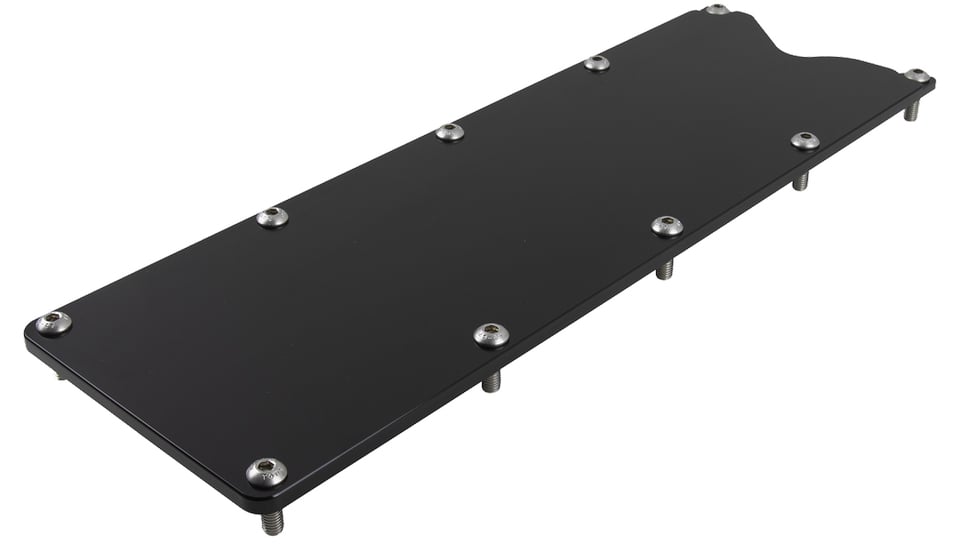 Valley Cover Plate GM LS Gen-3 Engines, Plain Top [Black Anodized]