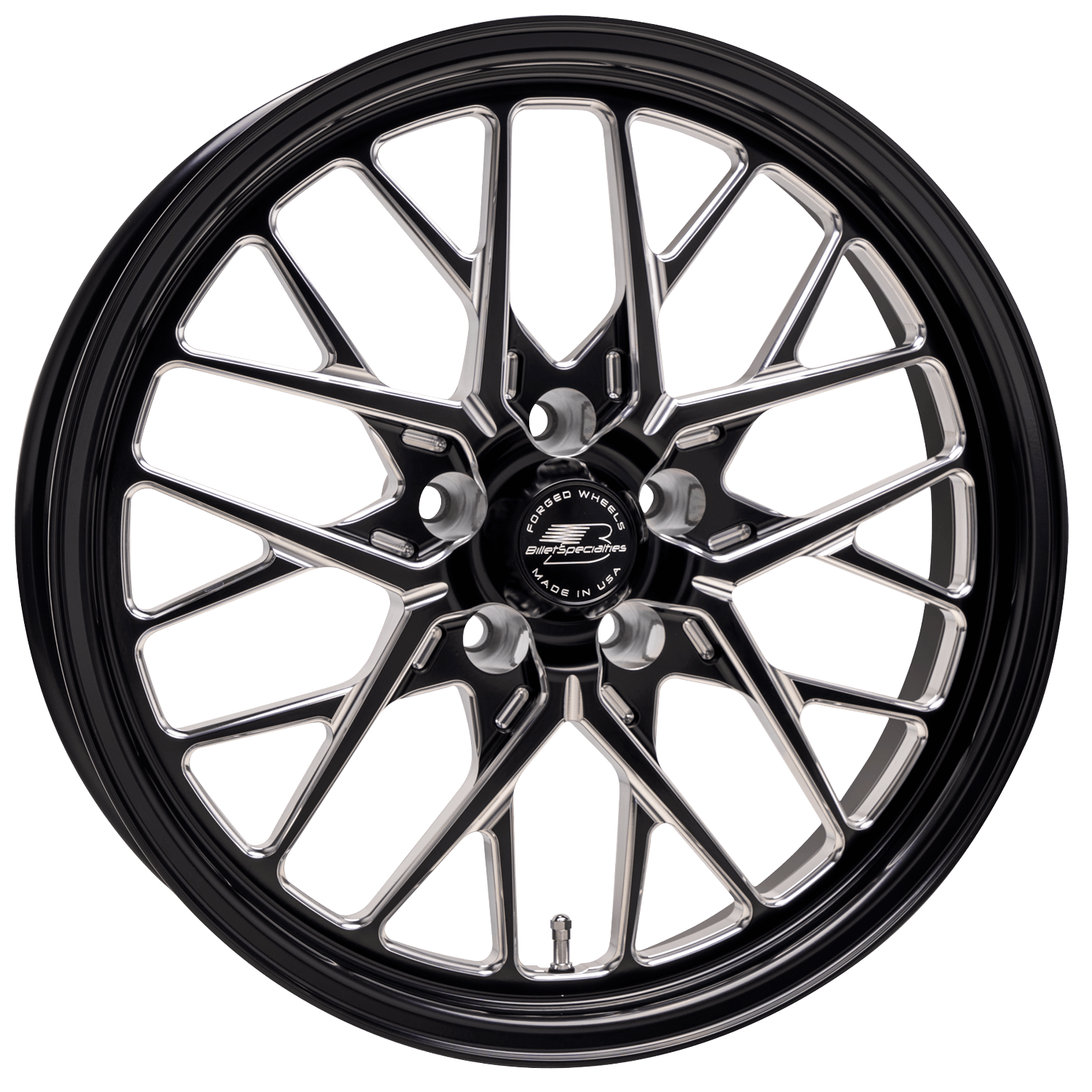 REDLINE Drag Pack Front Wheel, Size: 18" x 5", Bolt Pattern: 5" x 4.75", Offset: 61 mm [Black]