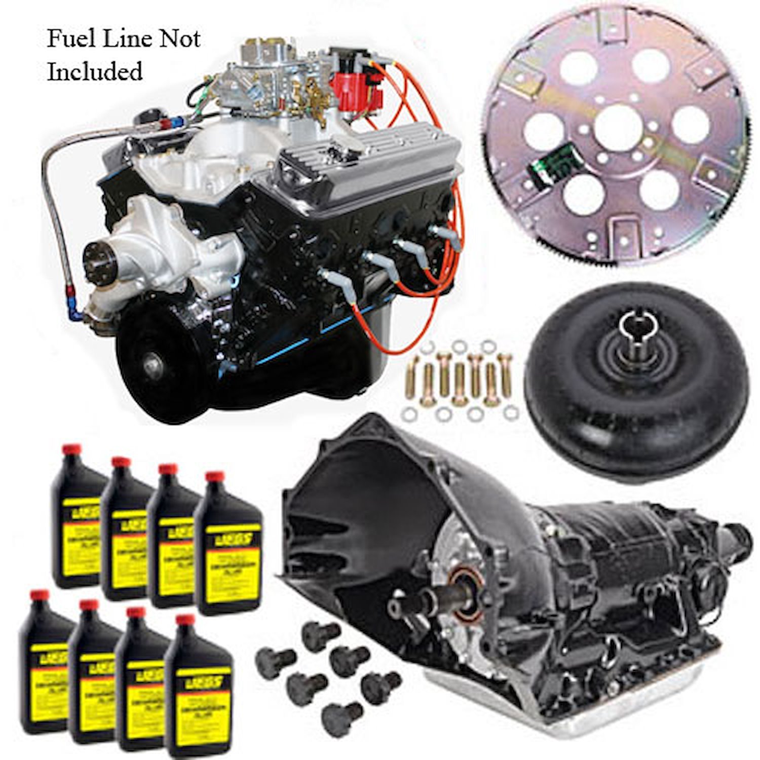 Small Block Chevy 383ci Dress Engine and TH350 Transmission Kit