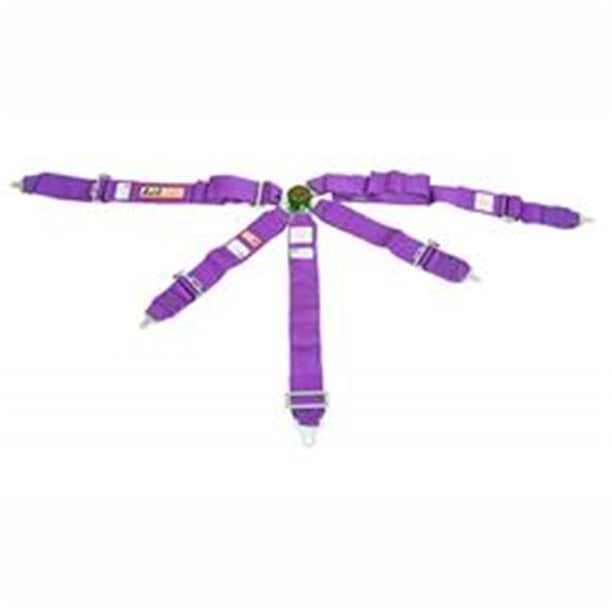 1019808 Junior Dragster 5-Point Cam-Lock SFI 16.1 Racing Harness with 2 in. Sub. Belt [Purple]