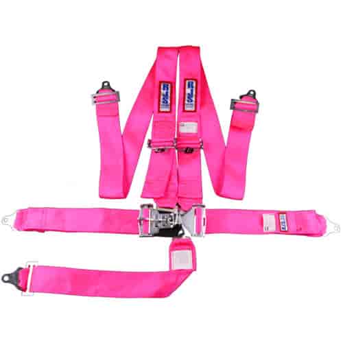 5-Point Latch and Link Racing Harness Hot Pink