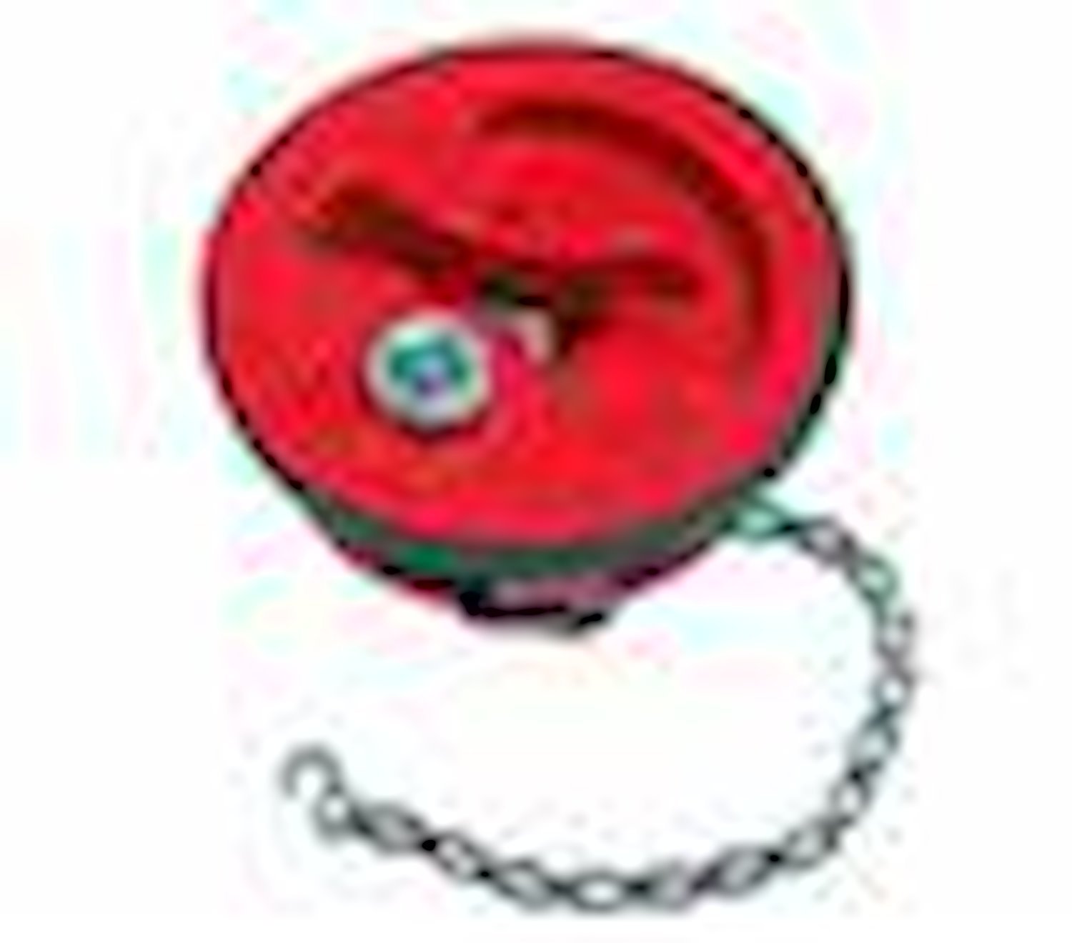 Metal/Plastic Aircraft Style Cap includes gasket & safety chain RED