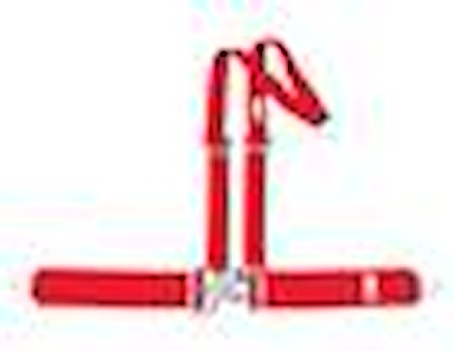 NON-SFI L&L HARNESS 3 PULL DOWN Lap Belt w/adjuster 2 S.H. V ROLL BAR Mount ALL BOLT ENDS RED