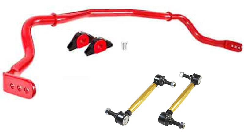 Front Sway Bar and Stabilizer Link Kit for S550 Ford Mustang [Red]