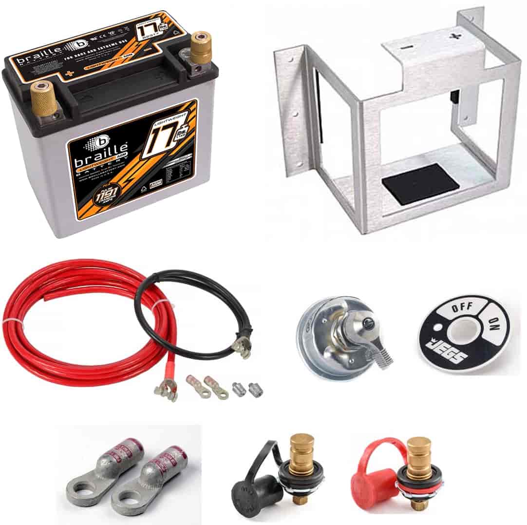 Racing Battery with Mount and Cables Kit
