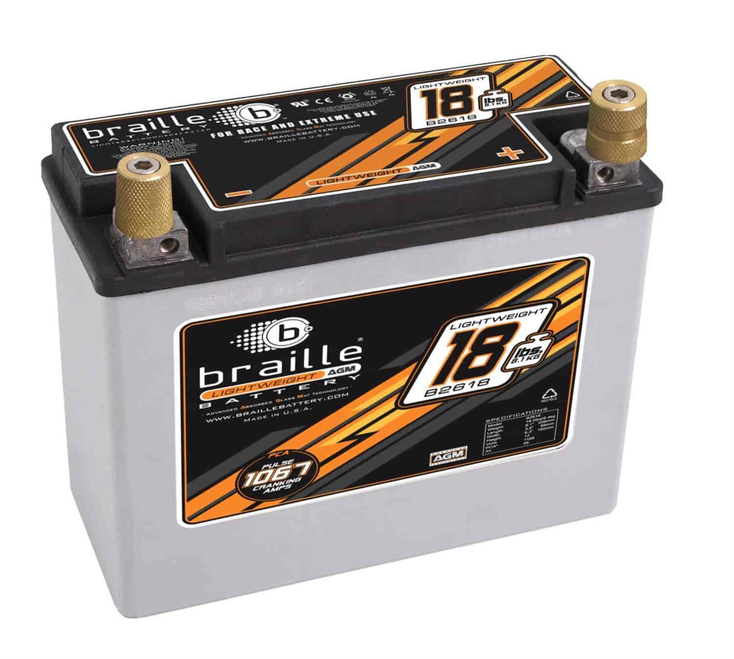 Advanced AGM Lightweight Racing Battery 18.5 lbs