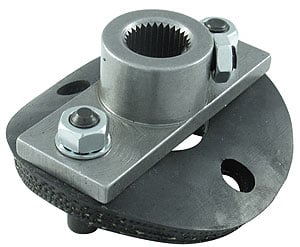 OEM Style half rag joint steering coupler. Includes steering box side and rubber disc with hardware. Fits 18MM Double-D.