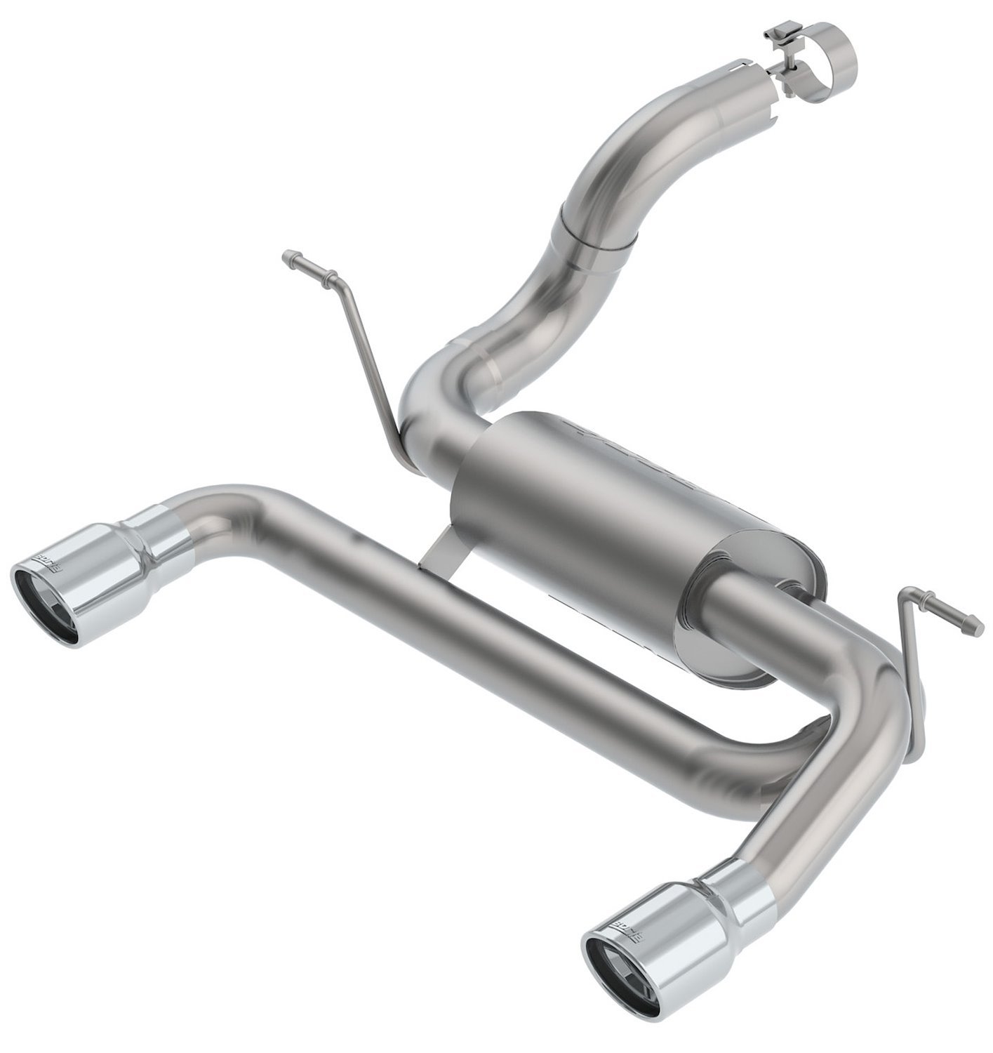 Axle-Back Exhaust System Fits 2018-2019 Jeep Wrangler JL/ JLU 2.0L - "S-Type" Muffler - Polished Tips