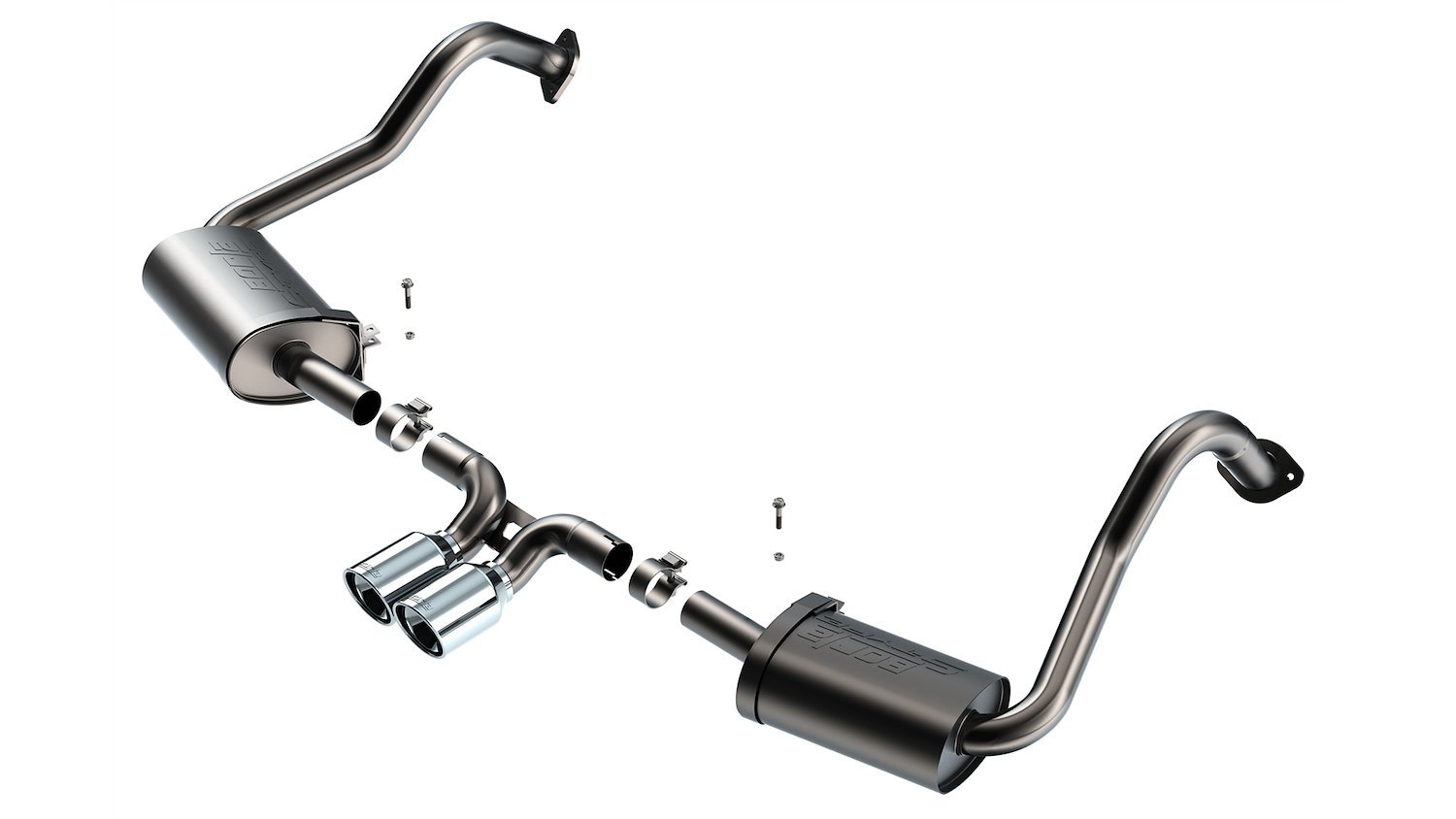 Cat-Back Exhaust System Fits Select Porsche Cayman 718, Boxster 718 2.0L RWD 2-Door, Chrome Tips [S-Type Muffler]