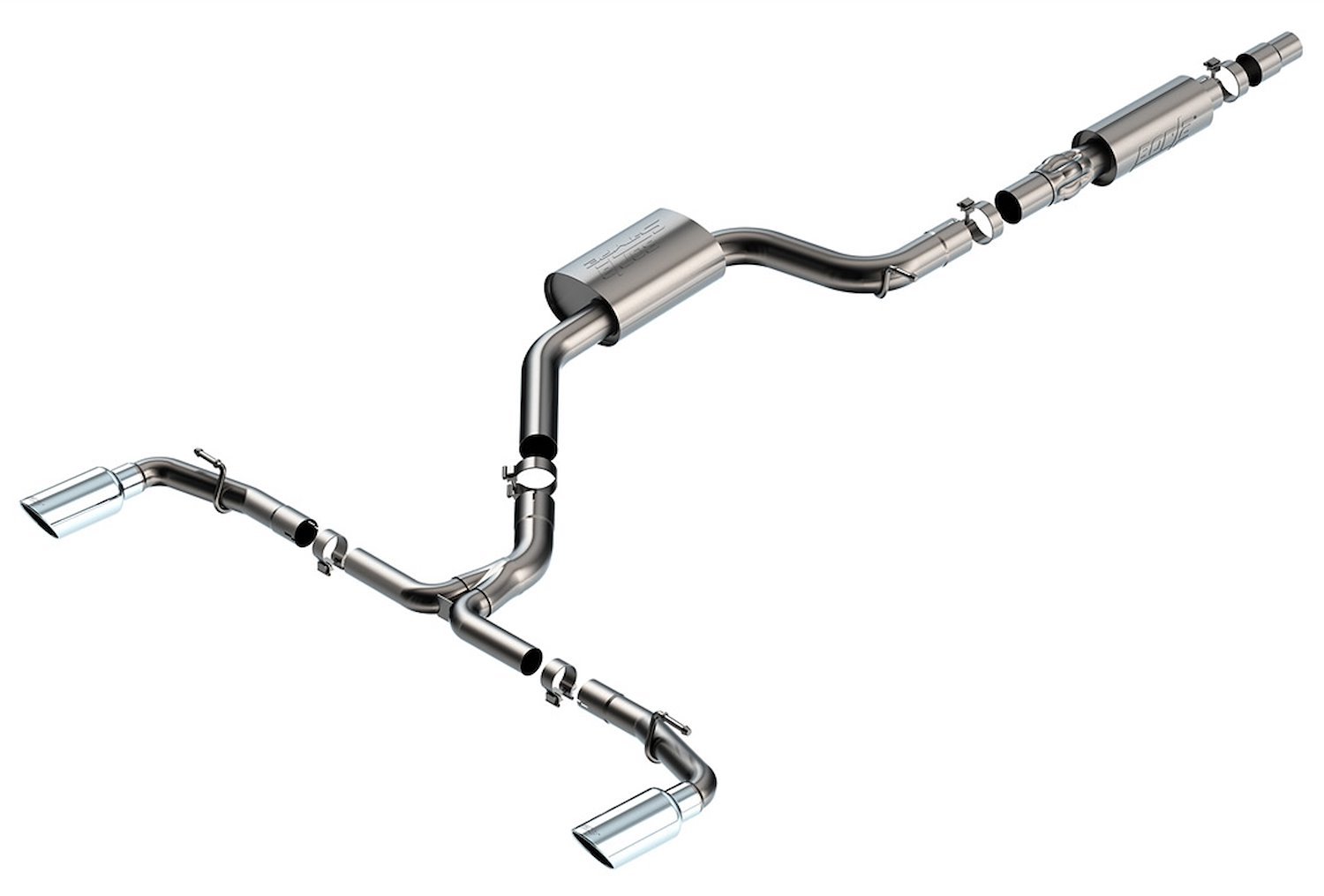 Cat-Back Exhaust System Fits Select Volkswagen GTI MK8 2.0L, Chrome Tips [S-Type Muffler]