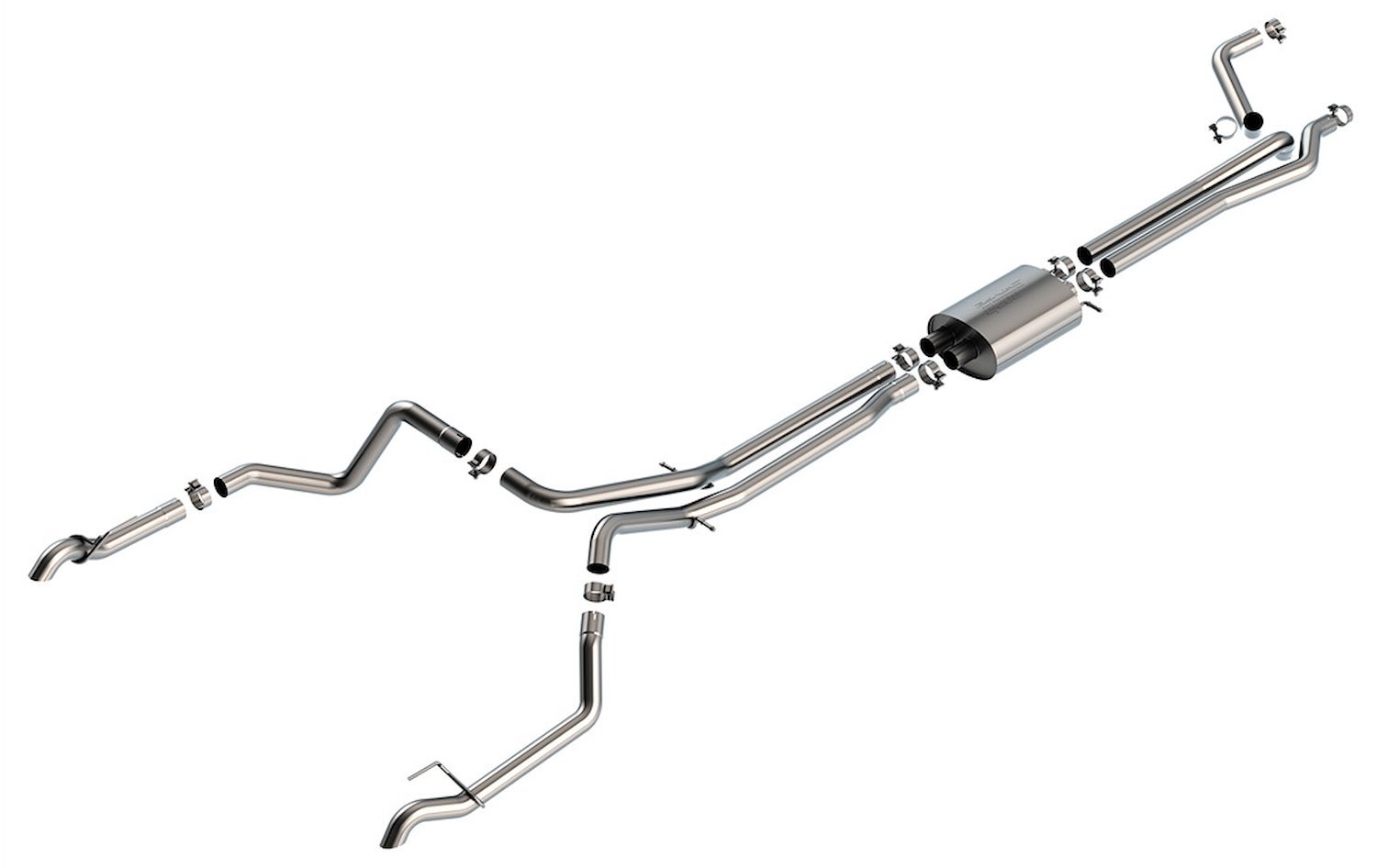 Cat-Back Exhaust System Fits Select Chevy Silverado 1500 ZR2 6.2L 4WD, GMC Sierra 1500 AT4X 6.2L 4WD, True Dual [S-Type Muffler]