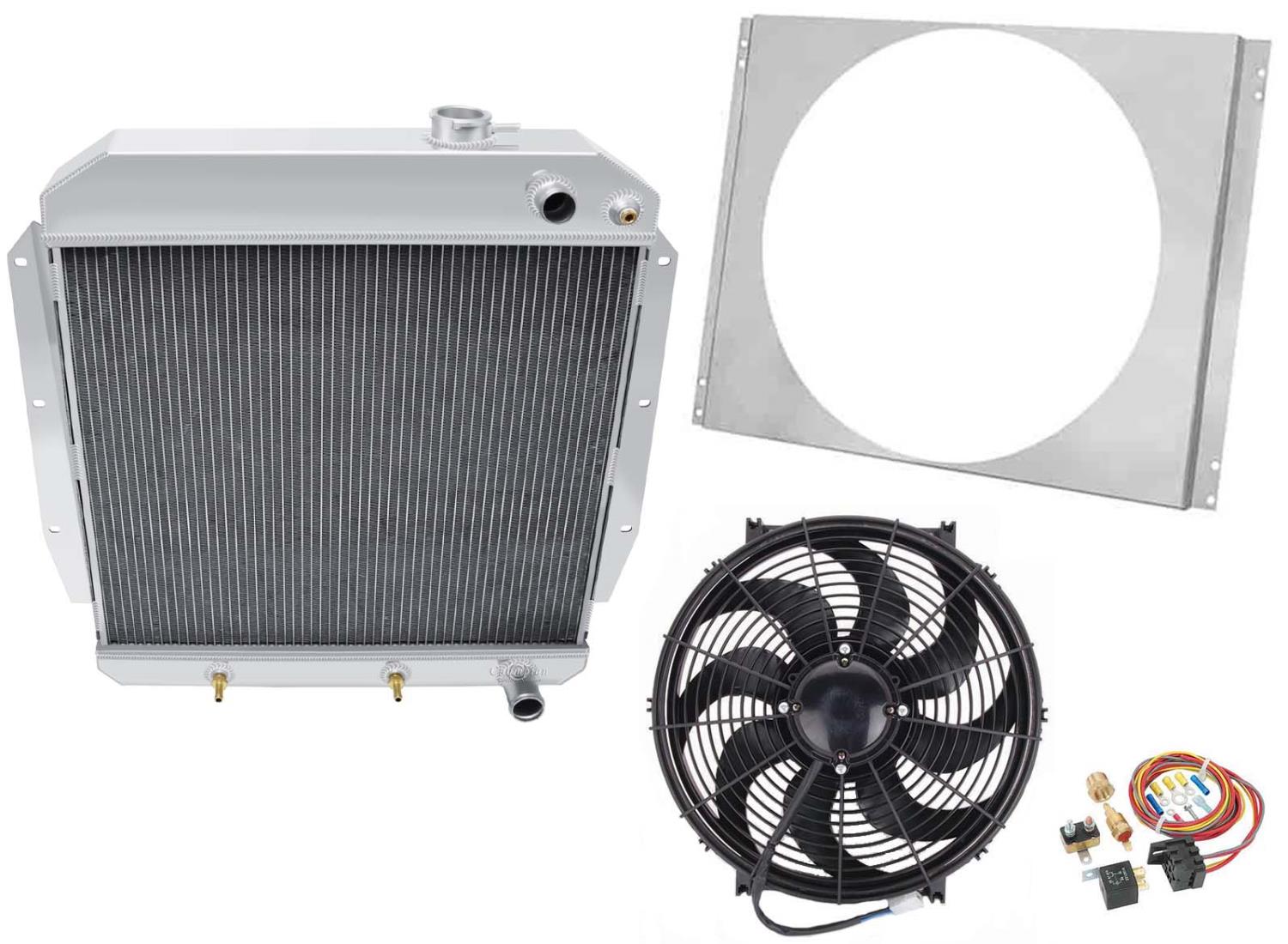 GM LS Conversion/Dual-Pass Radiator Kit for 1955-1959 Chevy