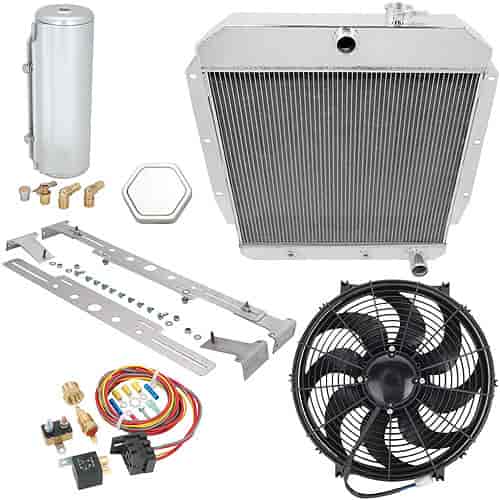 Aluminum Radiator System 1955-1959 Chevy Truck Includes: