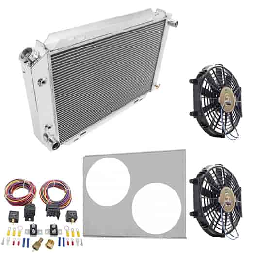 Radiator with Shroud and Fan Control Kit 1979-1993 Ford Mustang