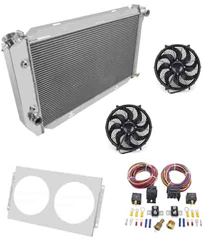 Radiator with Shroud and Fan Control Kit 1972-1979 Ford/Lincoln/Mercury