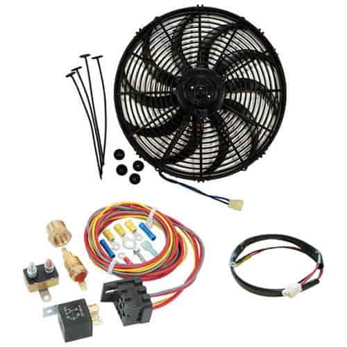 Swept-Blade 14" Electric Cooling Fan Kit