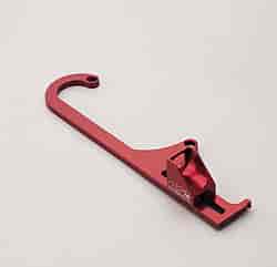 Adjustable Throttle Cable Bracket - Red Fits 4500 Series Dominator with G.M. Snap in Cable