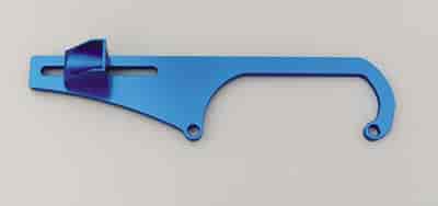 Adjustable Throttle Cable Bracket - Blue Fits 4500 Series Dominator with G.M. Snap in Cable