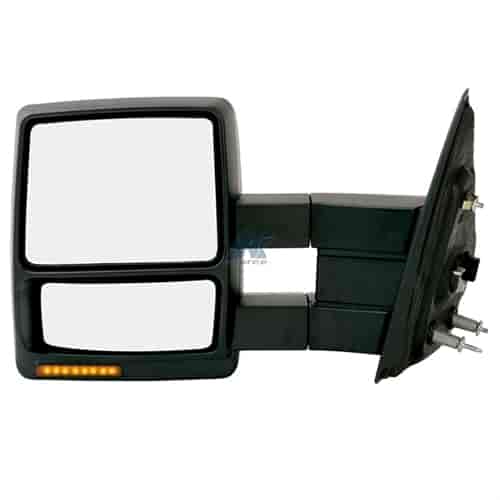 OEM Style Replacement mirror for 04-08 Ford F150 extendable towing mirror w/turn signal & puddle lam