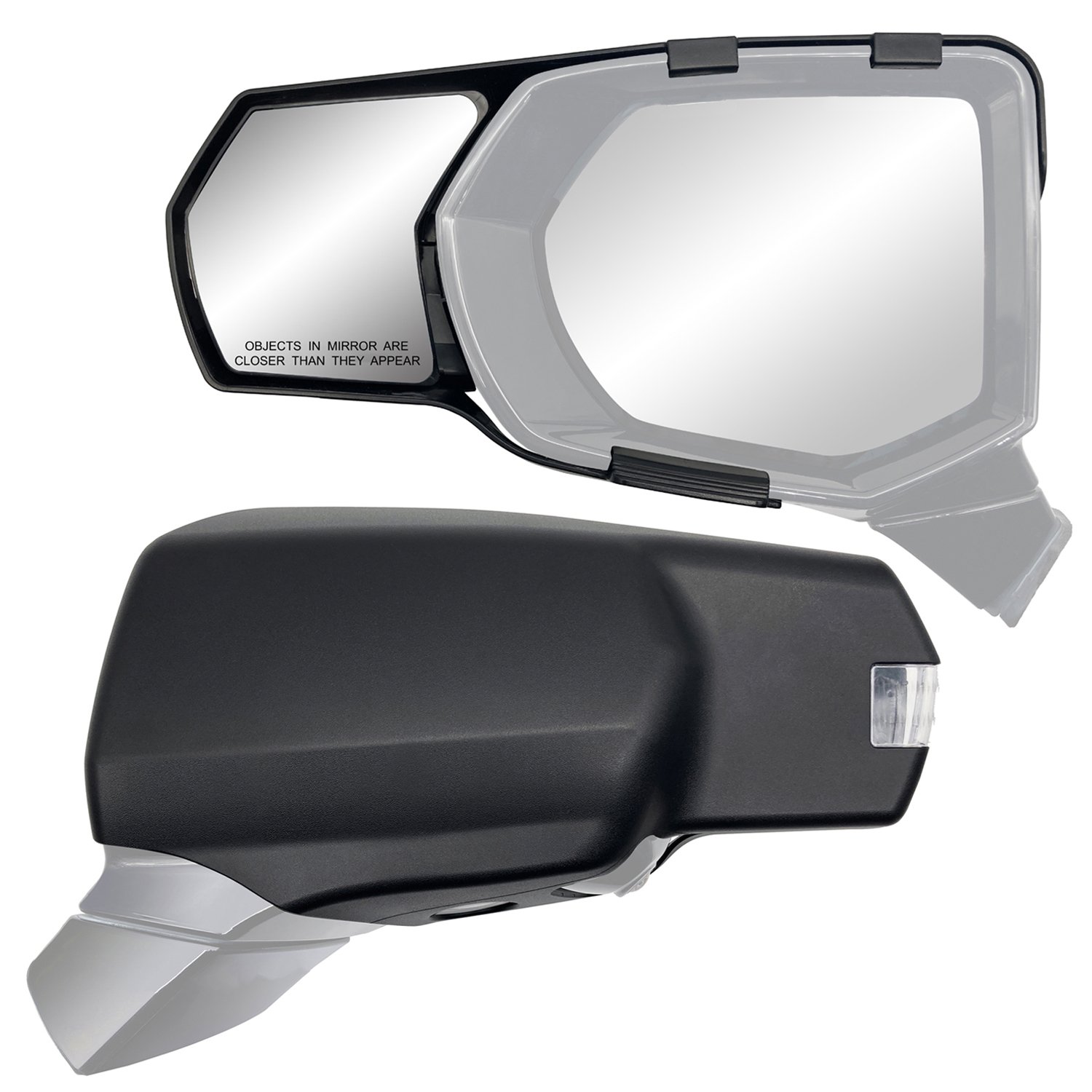 Snap-On Towing Mirrors Fits 2021-2024 Cadillac Escalade, Chevrolet Suburban, Tahoe and 2021-2024 GMC Yukon