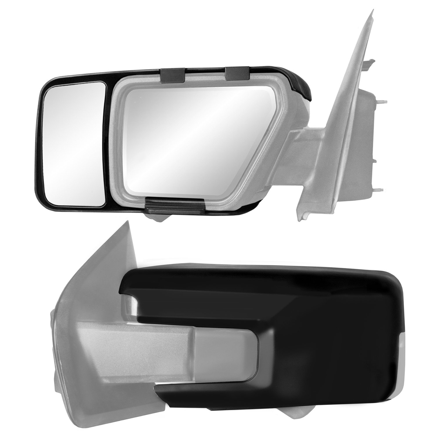 Snap & Zap Snap-On Towing Mirrors for Late-Model Ford F-150 [Pair]