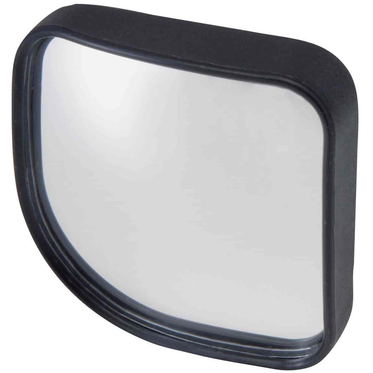 Stick-On Wedge Mirror This mirror is 2-1/8 inches wide and tall.