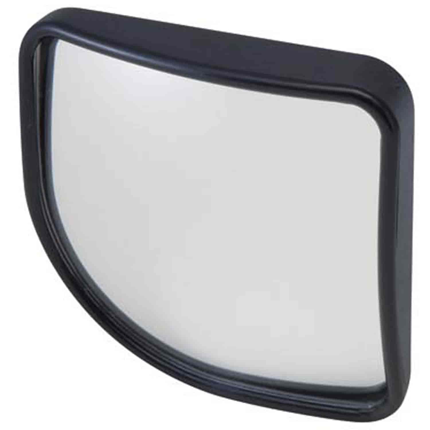 Spot Mirror 3 1/4 X 3 1/4 Wedge Easy Stick-on Installation Convex Lens increases visibility Includes