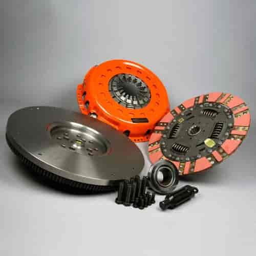 Dual Friction Clutch Includes Pressure Plate, Disc, Throw-Out Bearing, Flywheel, Bolts, Pilot Bearing and Alignment Tool