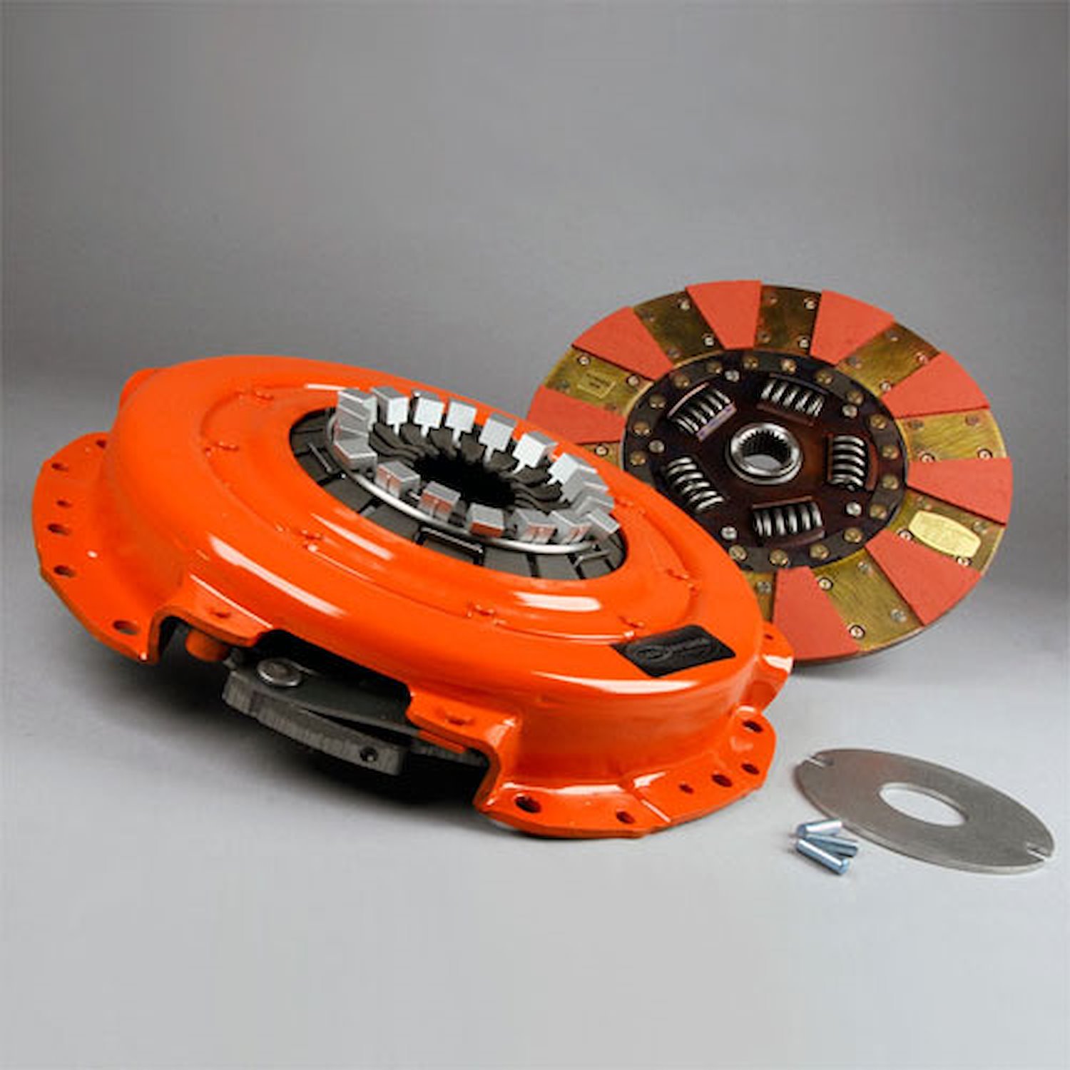 Dual Friction Clutch Includes Pressure Plate, Disc, Bolts, Dowel Pins, Shim, & Bleed Kit
