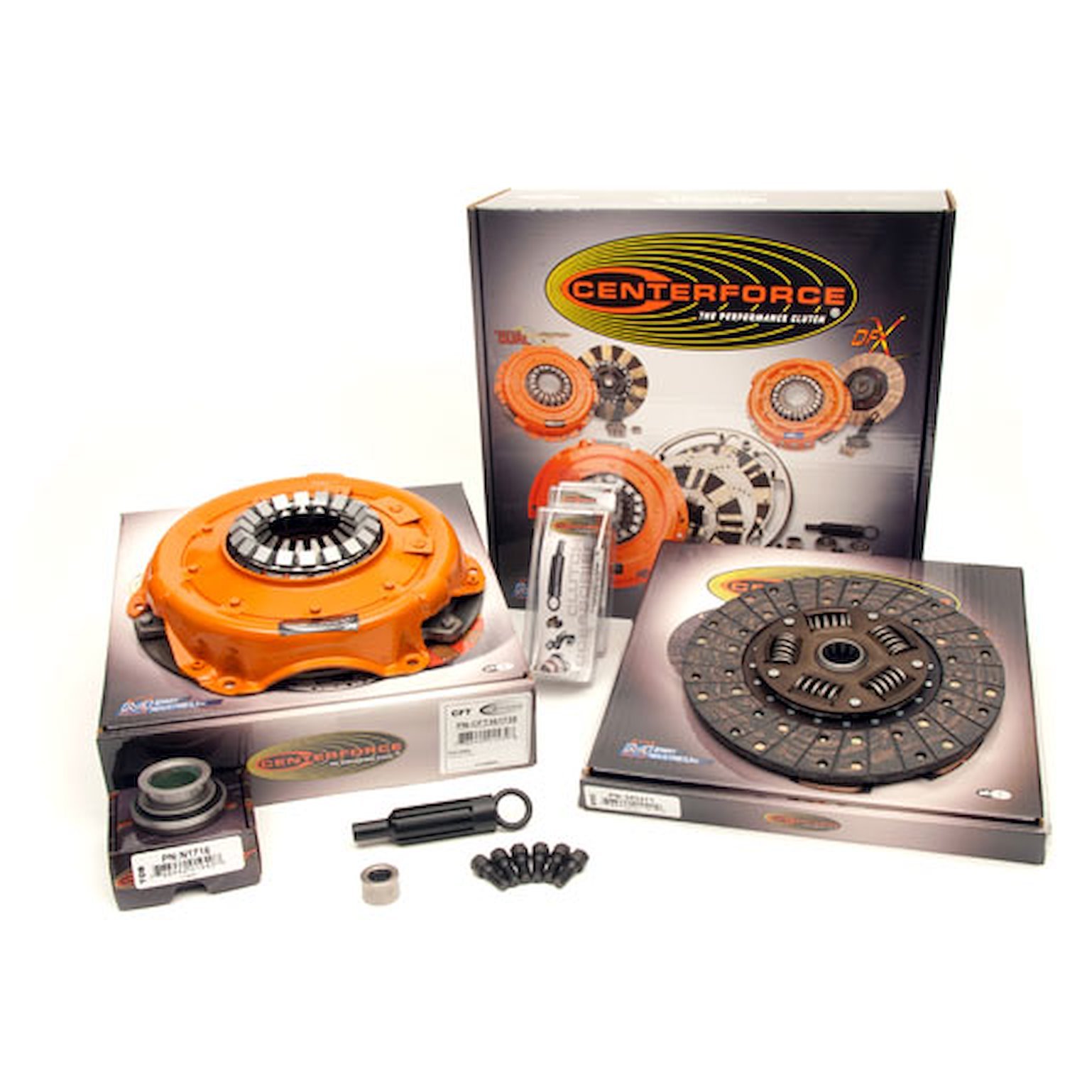 Centerforce II Clutch Kit Includes Pressure Plate, Disc, Alignment Tool, Throw Out Bearing, Pilot Bearing, Pressure Plate Bo