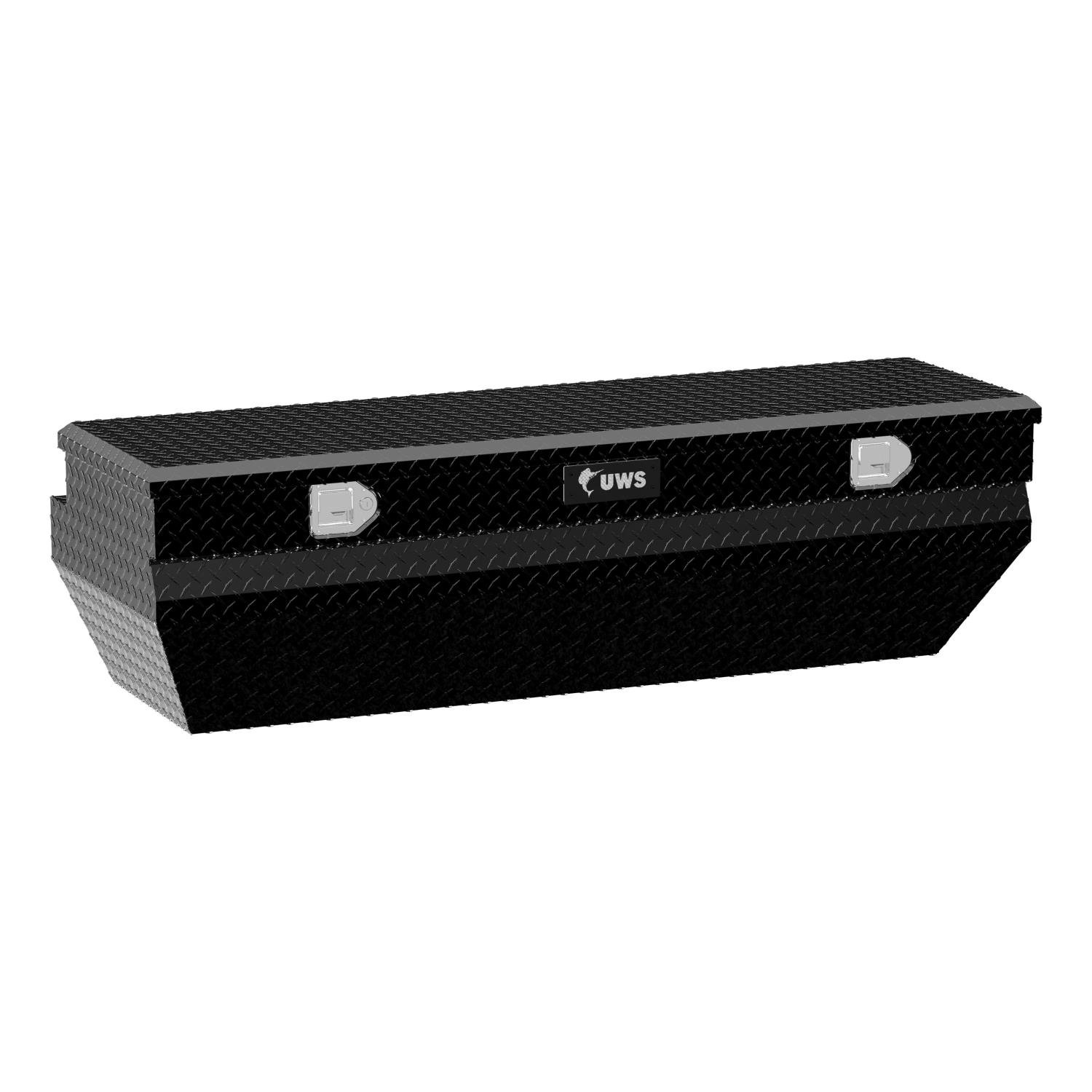 62 in. Wedged Angled Utility Chest Box [Gloss Black]