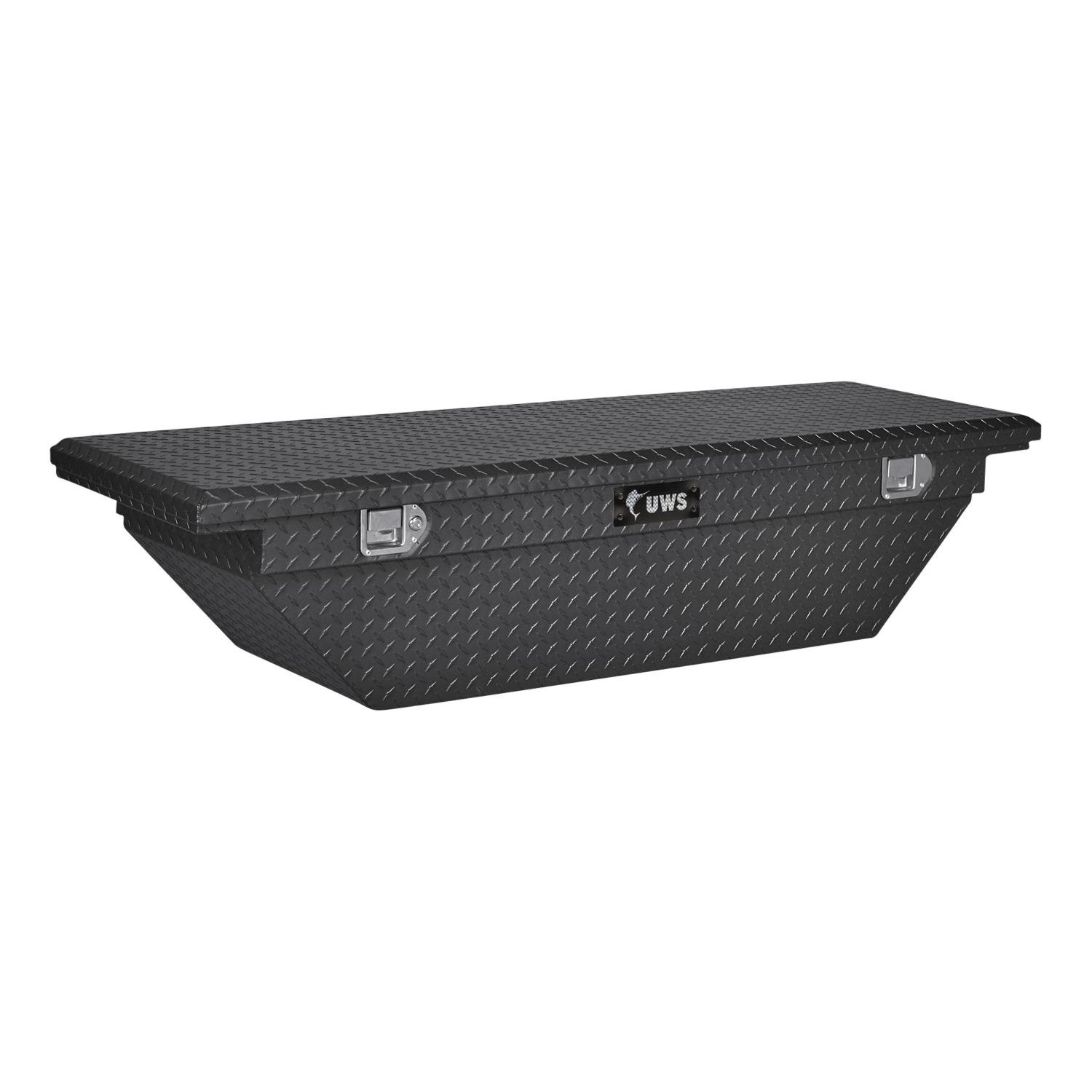 63 in. Angled Crossover Low-Profile Truck Tool Box [Matte Black]