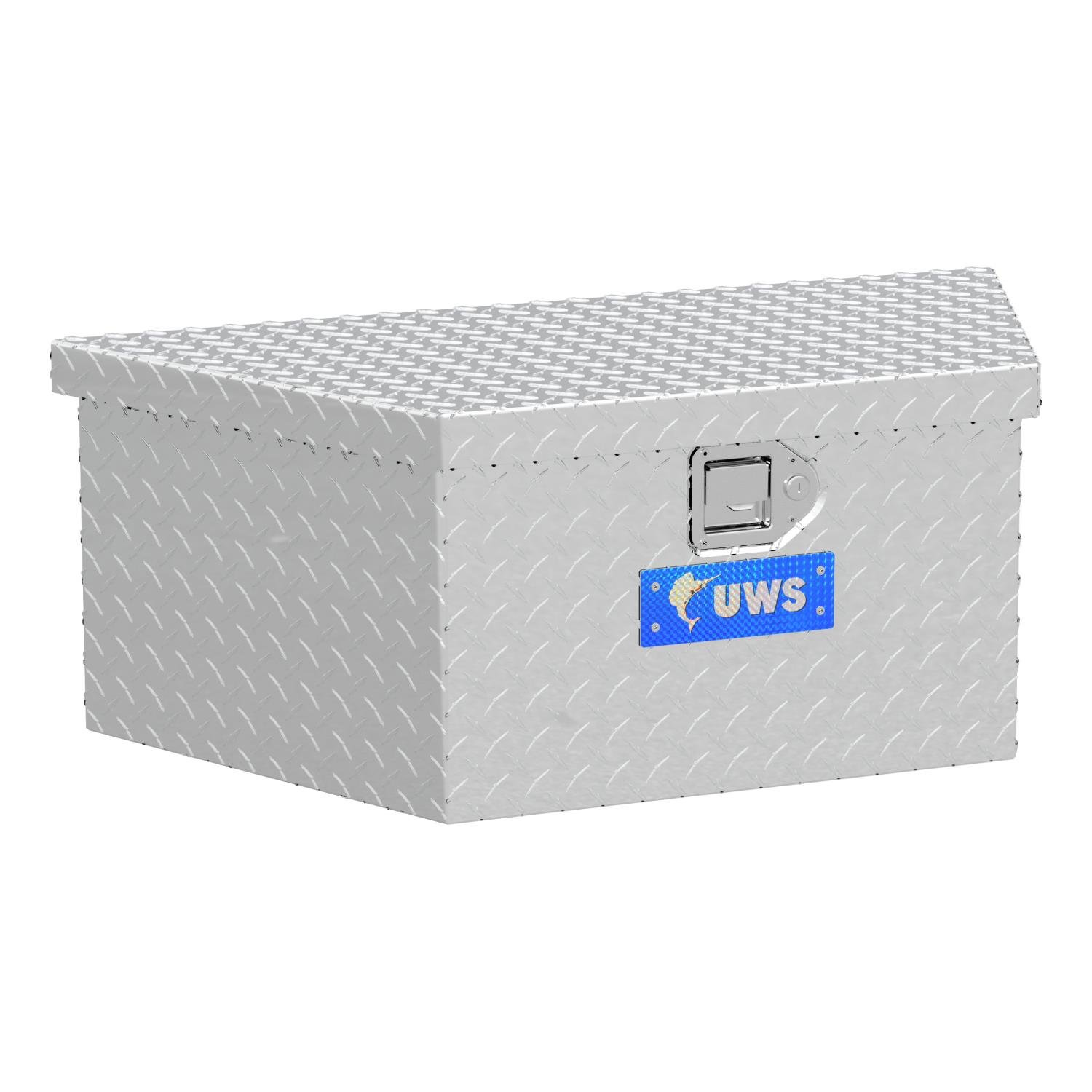 34 in. Trailer Tongue Box with Low Profile [Bright Aluminum]