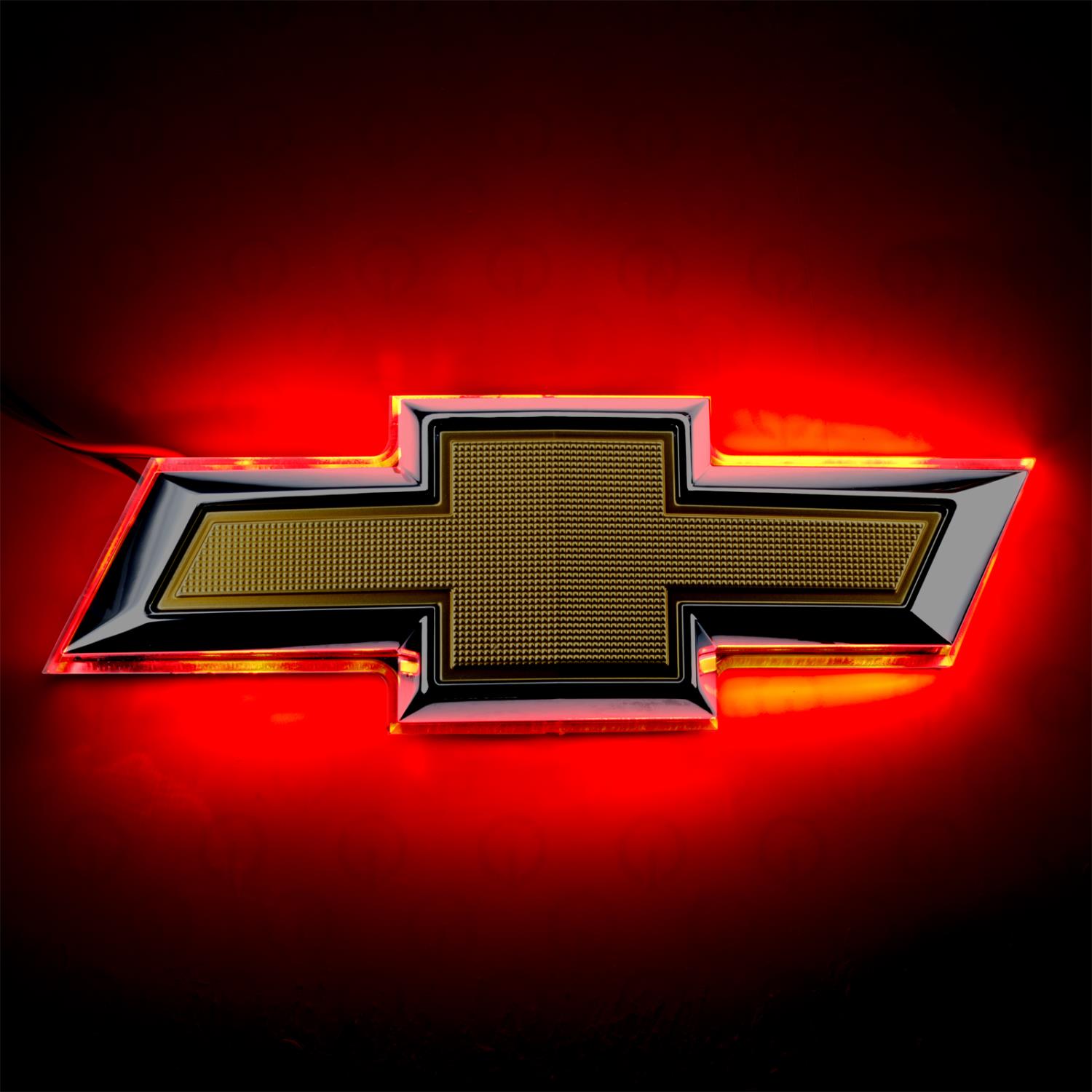 Illuminated Emblem Rear Chevy Bowtie for 2014-2015 Chevy Camaro - Dual Intensity - Red