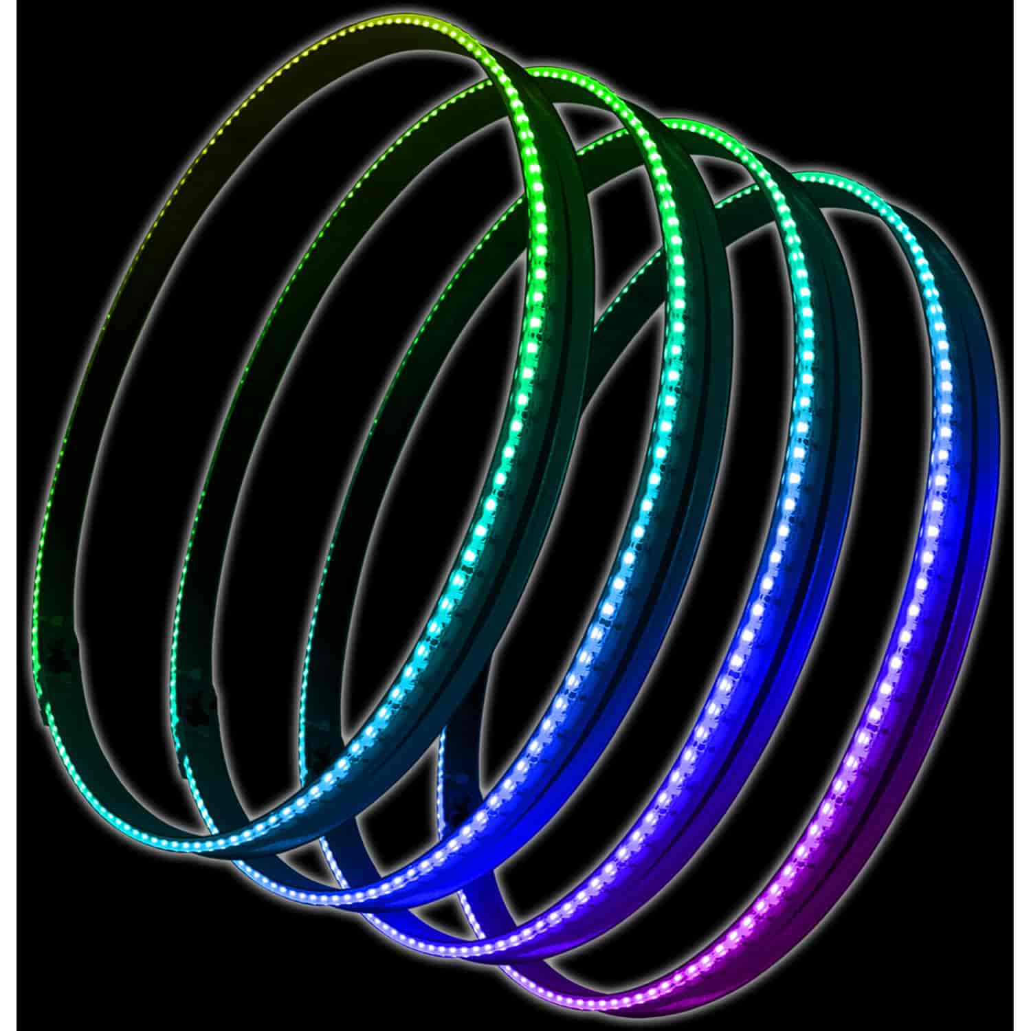 Illuminated LED Wheel Rings RGB ColorSHIFT Light