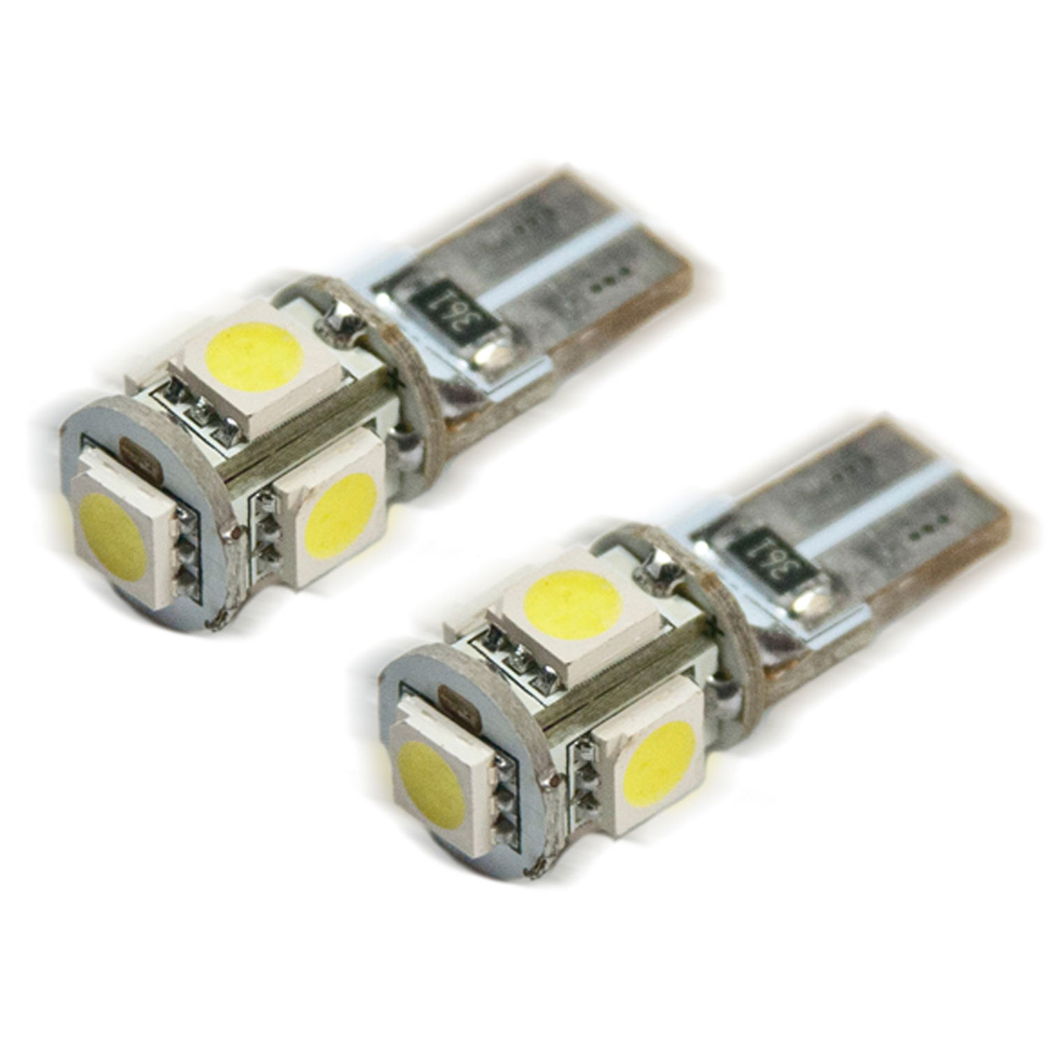 T10 LED 3-Chip Bulbs 5 LEDs
