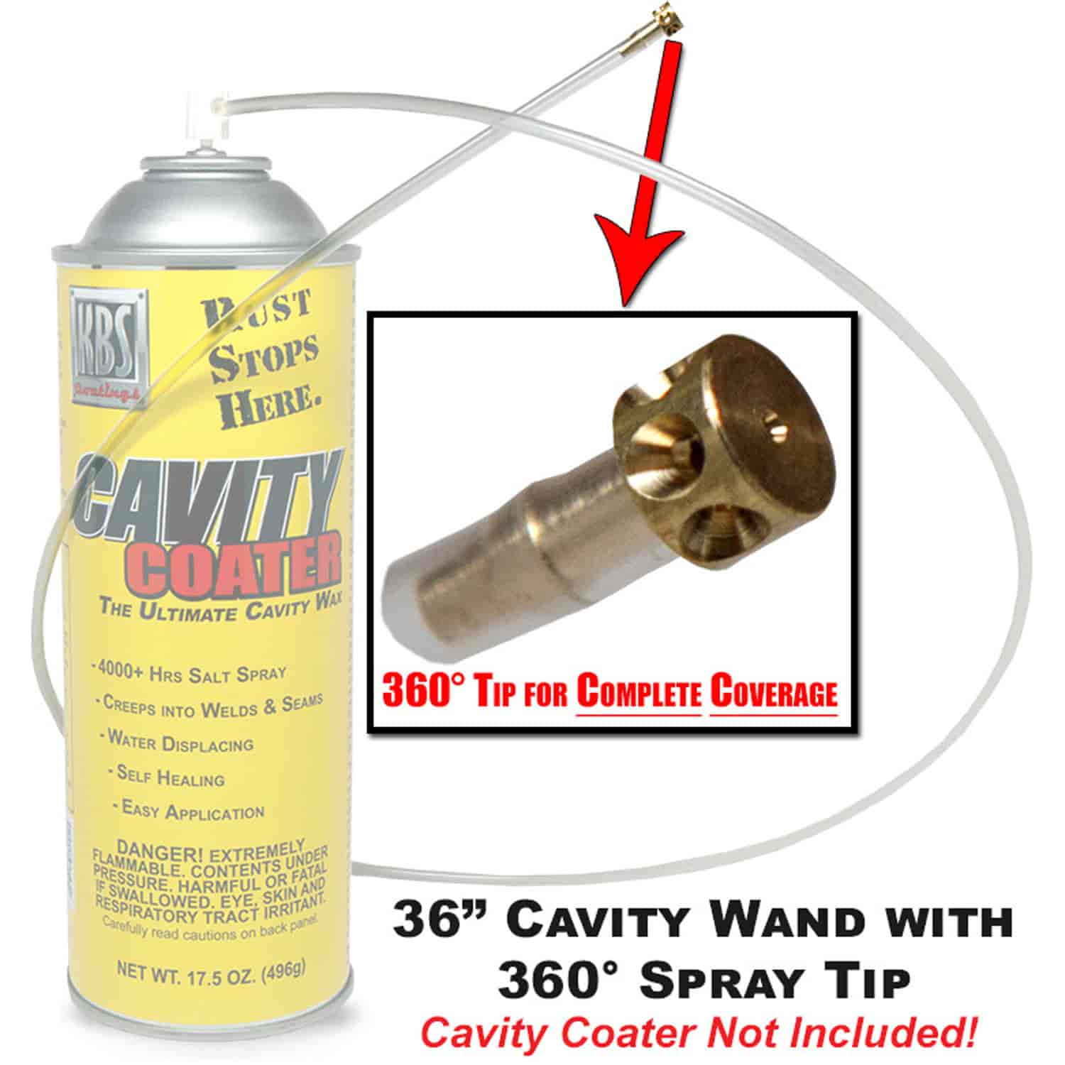 360 Degree Cavity Coater Wand 36"