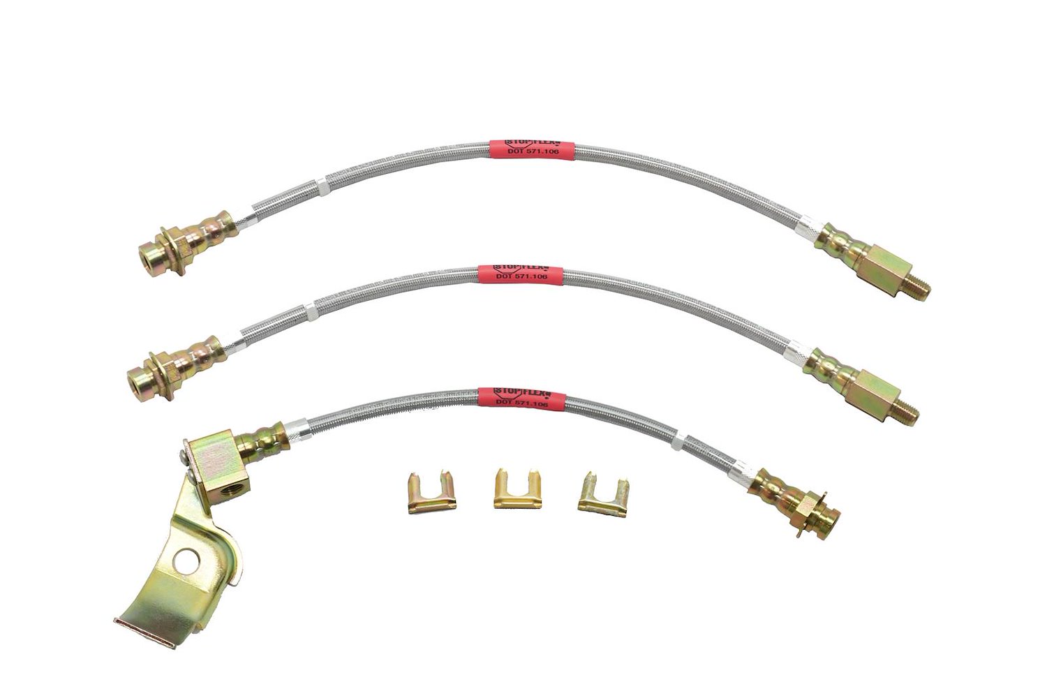 Ford Mustang StopFlex Brake Hose Kit Drum/drum with