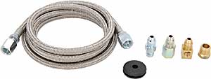 Autometer  3228 #4AN SS Braided Oil Fuel Pressure Gauge Hose Tubing Line Kit 6ft