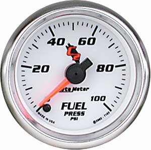 C2 Fuel Pressure Gauge 2-1/16" Electrical (Full Sweep)