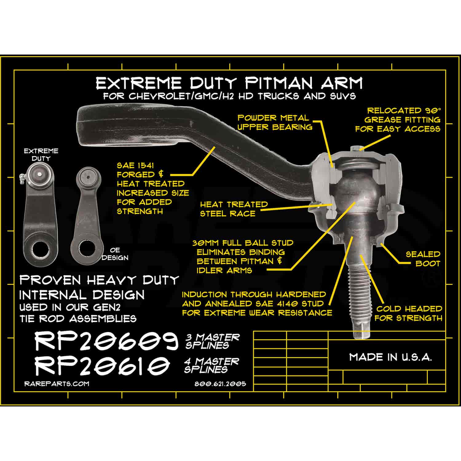 Extreme Duty Pitman Arm 2002-06 Cadillac