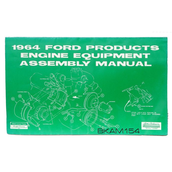 Engine Equipment Assembly Manual for 1964 Ford Mustang