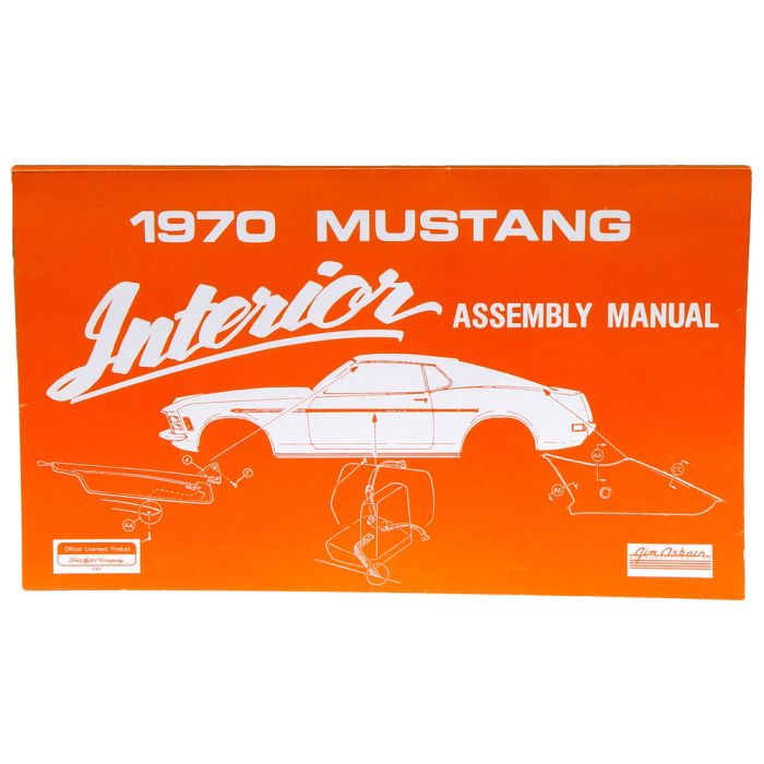 Interior Assembly Manual for 1970 Ford Mustang